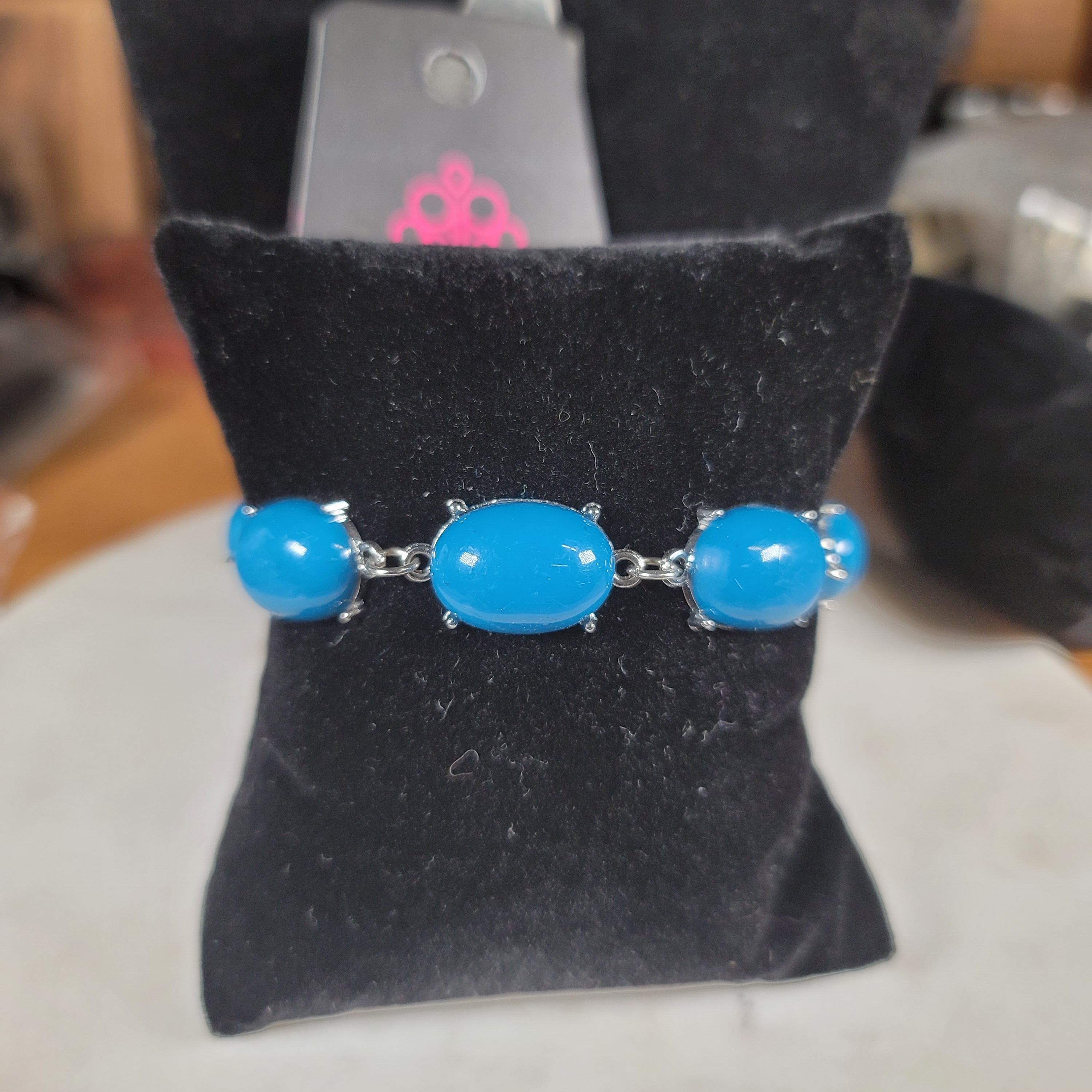 Blue Silver Clasp Bracelet 10$